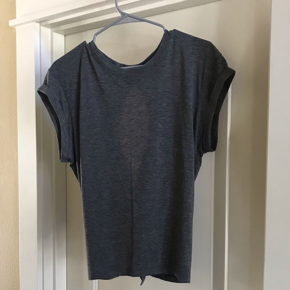 Lululemon Tie Back Shirt Charcoal Size 6
